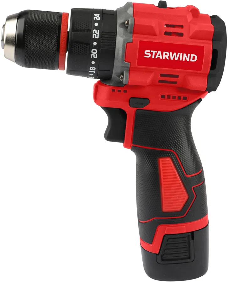 Дрель-шуруповерт Starwind CDBT16-2.0/2hs1 34Вт аккум. патрон:быстрозажимной (кейс в комплекте)