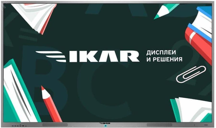 Панель Ikar 75" ИП 75-217-411 черный IPS LED 8ms 16:9 DVI HDMI M/M Cam матовая 4000:1 700cd 178гр/178гр 3840x2160 VGA DP SPDIF UHD USB 57кг (RUS)