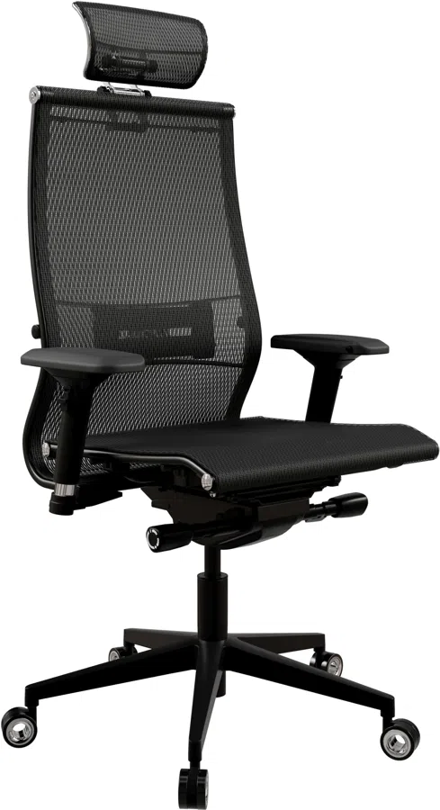 Кресло Метта Samurai Black Edition new черный сиденье черный сетка с подголов. крестов. металл хром