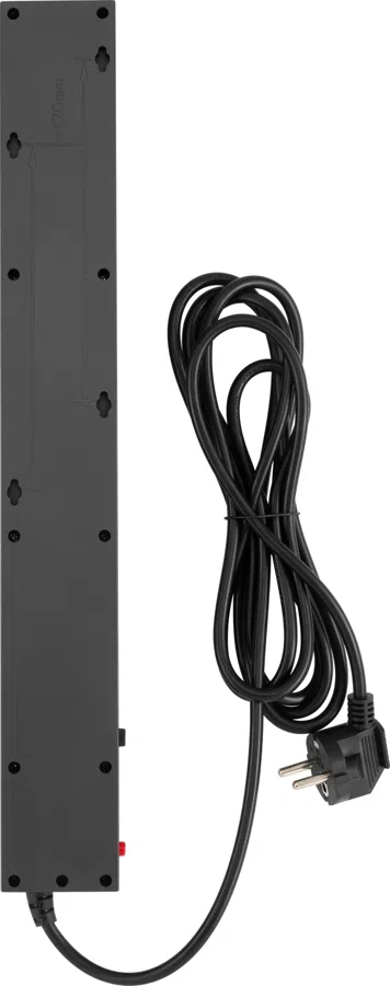 Сетевой фильтр Buro 600SE-1.8-USB-B 1.8м (6 розеток) черный (коробка)
