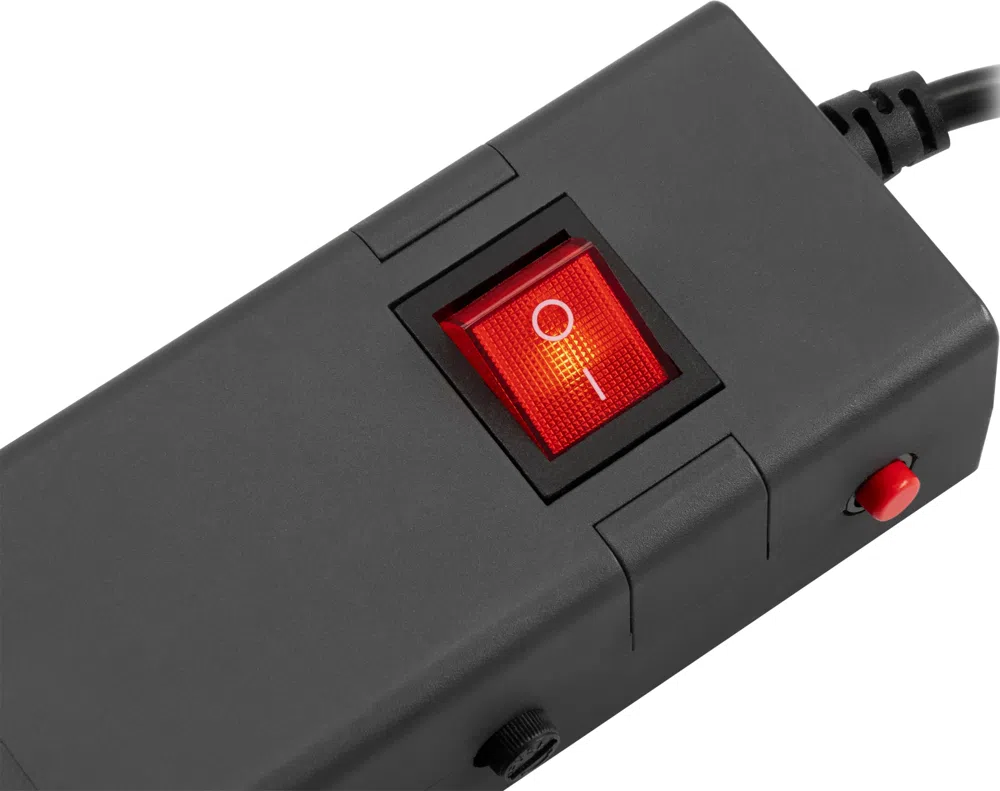 Сетевой фильтр Buro 600SE-1.8-USB-B 1.8м (6 розеток) черный (коробка)
