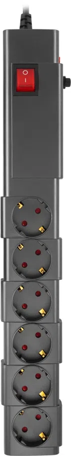 Сетевой фильтр Buro 600SPro-16-3-G 3м (6 розеток) графитовый (коробка)