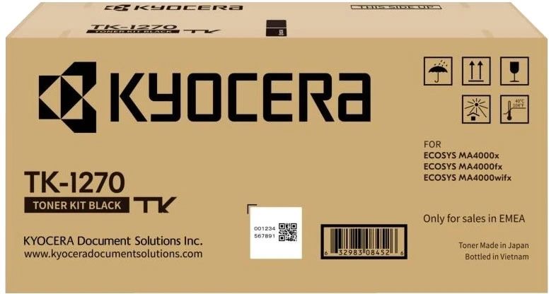 Картридж лазерный Kyocera TK-1270 1T0C140NL0 черный (10000стр.) для Kyocera MA4000x/MA4000fx/MA4000wifx с чипом
