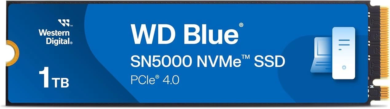 Накопитель SSD WD PCIe 4.0 x4 1TB WDS100T4B0Е SN5000 Blue M.2 2280