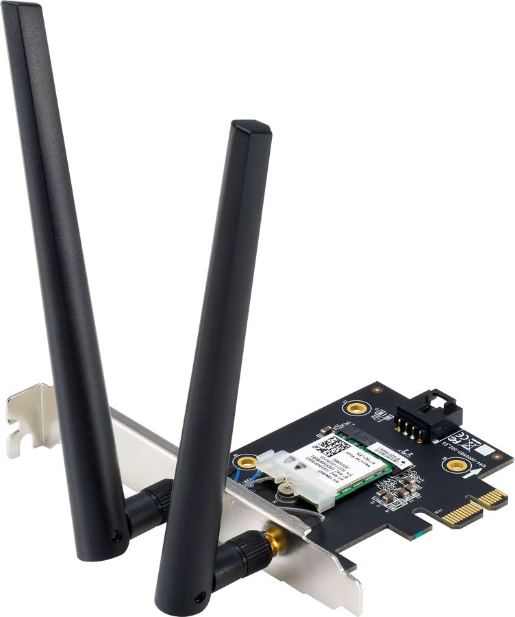Сетевой адаптер Wi-Fi + Bluetooth Asus PCE-BE6500 BE6500 PCI Express (ант.внеш.съем) 2ант.