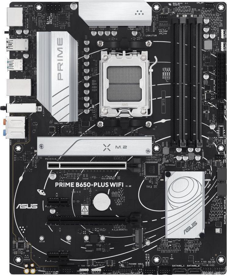 Материнская плата Asus PRIME B650-PLUS WIFI Socket AM5 AMD B650 4xDDR5 ATX AC`97 8ch(7.1) 2.5Gg RAID+HDMI+DP