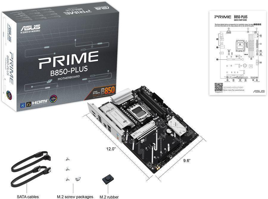 Материнская плата Asus PRIME B850-PLUS Socket AM5 AMD B850 4xDDR5 ATX AC`97 8ch(7.1) 2.5Gg RAID+HDMI+DP