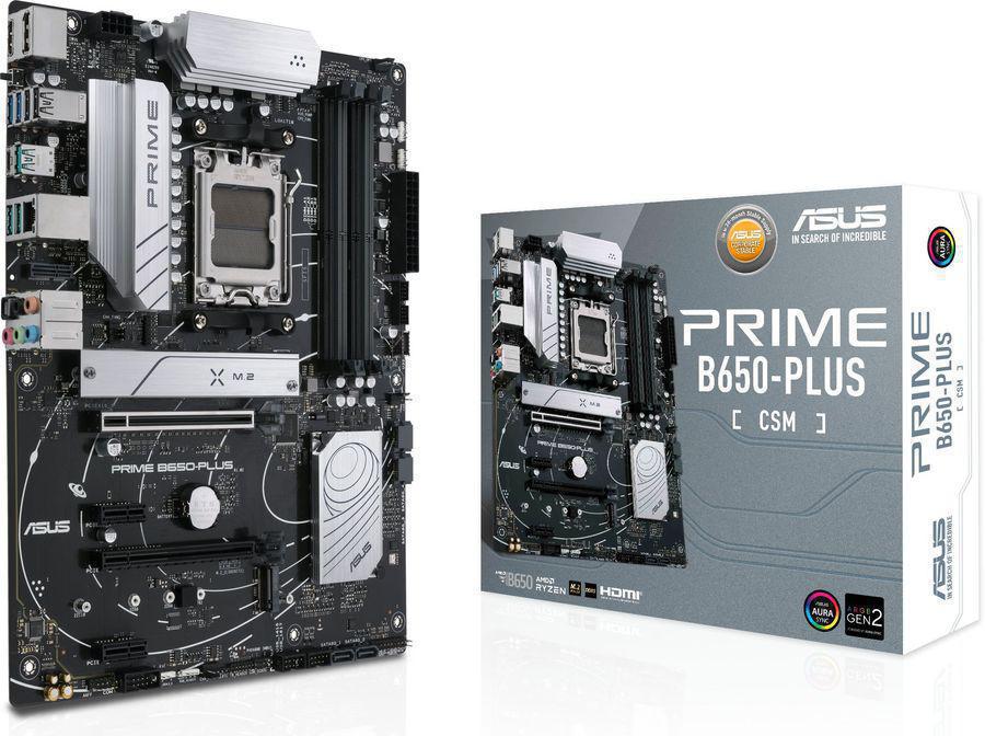 Материнская плата Asus PRIME B650-PLUS-CSM Socket AM5 AMD B650 4xDDR5 ATX AC`97 8ch(7.1) 2.5Gg RAID+HDMI+DP