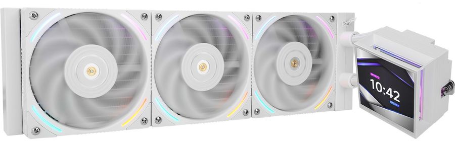 Система водяного охлаждения Thermalright Hyper Vision 360 ARGB Soc-AM5/AM4/1151/1200/2066/2011/1700 белый 4-pin 27dB Al LCD Ret (H-VISION-360-WH-ARGB)
