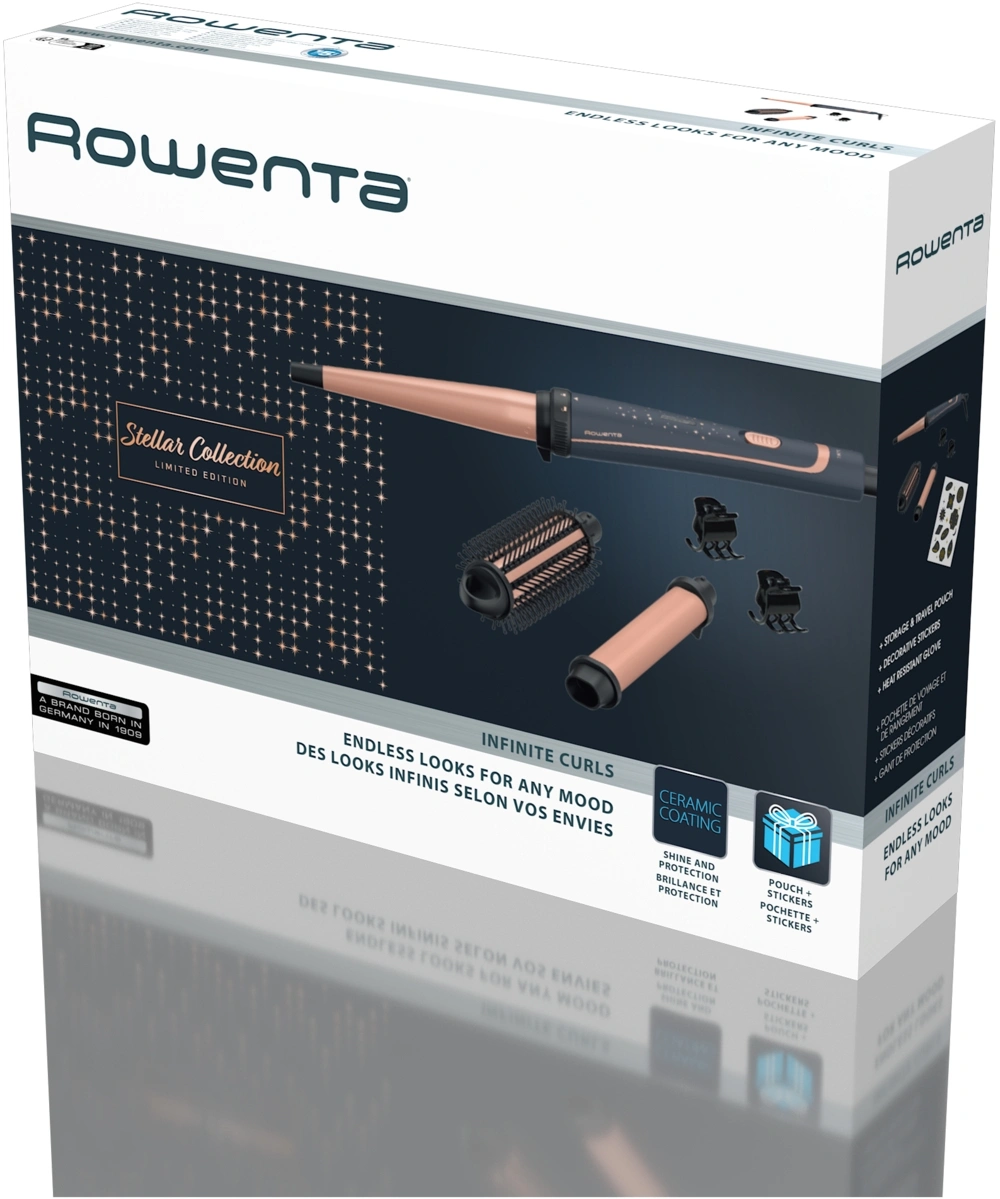 Мульти-Стайлер Rowenta CF4211F0 35Вт черный макс.темп.:190С покрытие:керамическое (1830009053)