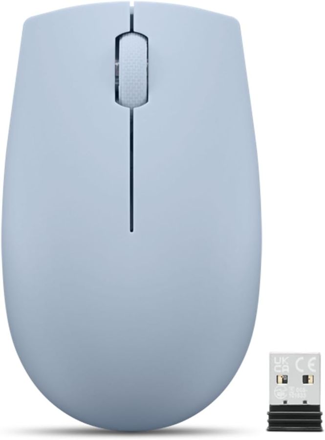 Мышь Lenovo 300 Wireless Compact светло-голубой оптическая 1000dpi беспров. USB 2but (GY51L15679)