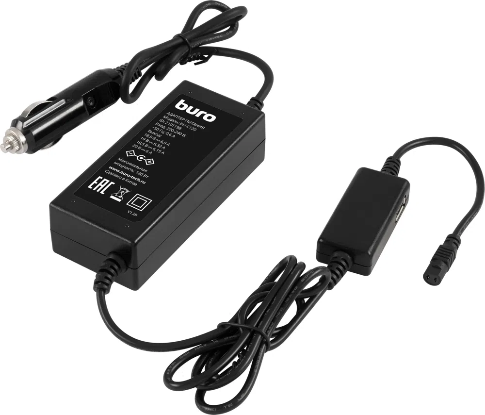 Блок питания Buro BU-C120 ручной 70W 12V-20V 11-коннект. от прикуривателя