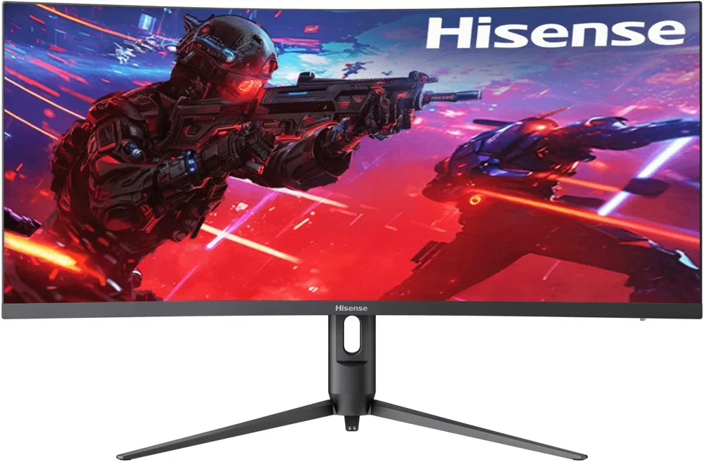 Монитор Hisense 34" 34G6K-PRO черный VA LED 1ms 21:9 HDMI M/M матовая 4000:1 280cd 89гр/89гр 3440x1440 180Hz FreeSync Premium DP 2K 6.75кг