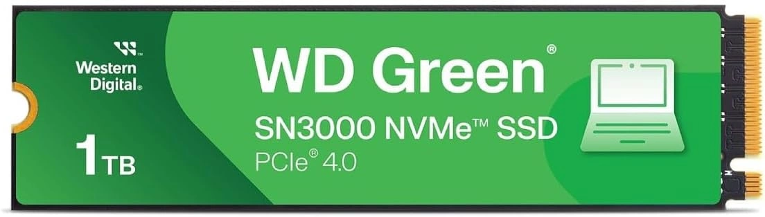 Накопитель SSD WD PCIe 4.0 x4 1TB WDS100T4G0E SN3000 Green M.2 2280