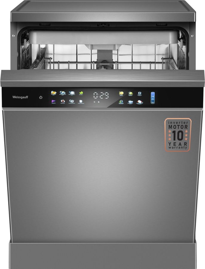 Посудомоечная машина Weissgauff DW 6138 Touch Inverter Autoopen серебристый (полноразмерная) инвертер
