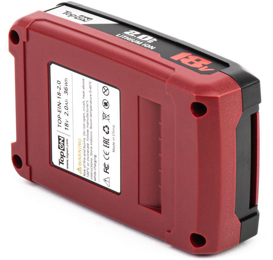 Батарея аккумуляторная TopON TOP-EIN-18-2.0 18В 2Ач Li-Ion (103489)