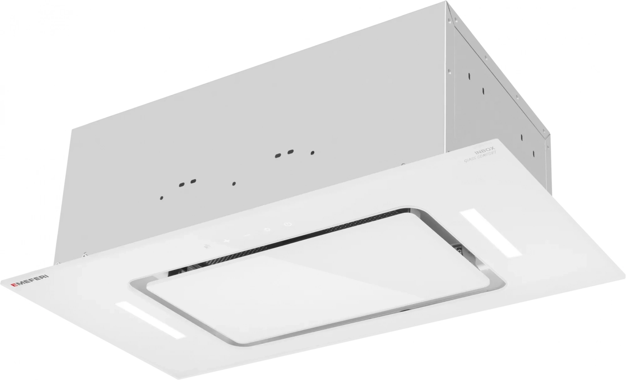 Вытяжка встраиваемая Meferi Inbox glass comfort 60wh белый управление: сенсорное (1 мотор)