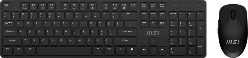 Клавиатура + мышь MSI FORGE K200 W COMBO MS-8ZA4 клав:черный мышь:черный USB беспроводная Bluetooth/Радио (S11-43RU304-Y92)