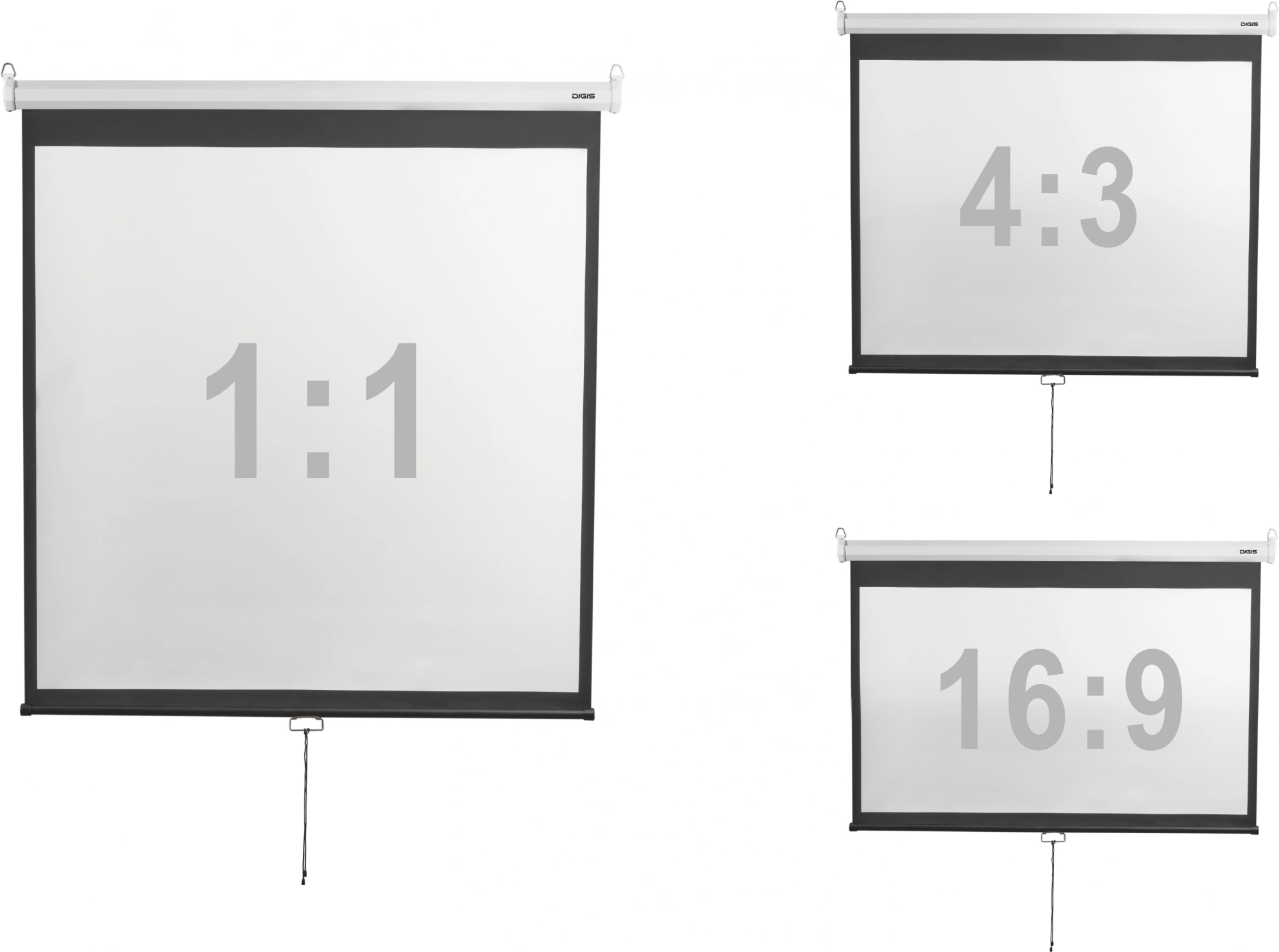 Экран Digis 86" 139x178см Optimal-D DSOD-4302 4:3 настенно-потолочный рулонный белый