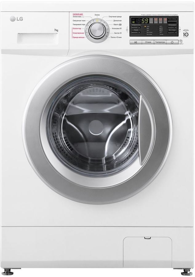 Стиральная машина LG F1296HDS1 класс: A загр.фронтальная макс.:7кг белый инвертер