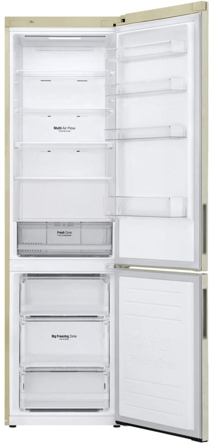 Холодильник LG GA-B509CESL 2-хкамерн. бежевый мат. инвертер