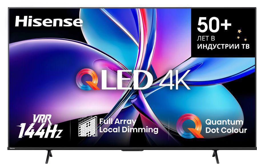 Телевизор QLED Hisense 55" 55E7Q PRO темно-серый 4K Ultra HD 120Hz DVB-T DVB-T2 DVB-C DVB-S DVB-S2 USB WiFi Smart TV