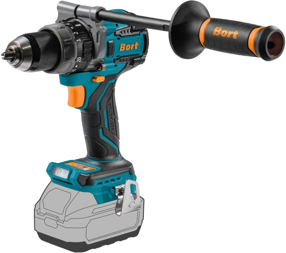 Дрель-шуруповерт Bort BAB-21X 700Вт аккум. патрон:быстрозажимной (кейс в комплекте) (93414929)