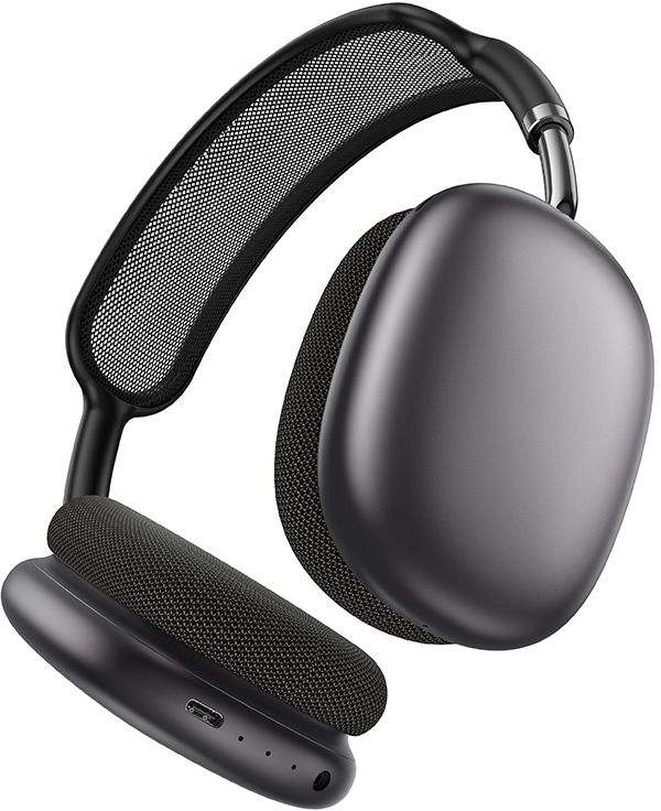 Гарнитура накладные Hoco W65 Plus 1.2м т.серый беспроводные bluetooth оголовье (50397)