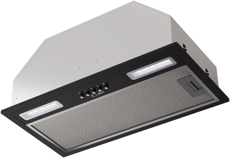 Вытяжка встраиваемая Lex Hyper 600 BL черный управление: кнопочное (1 мотор)