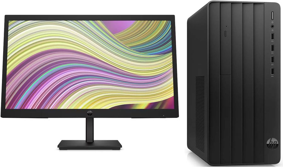 ПК HP 290 G9 MT i3 12100 (3.3) 16Gb SSD512Gb UHDG 730 Windows 11 Pro GbitEth 180W kb мышь клавиатура черный монитор в комплекте P22v (9M937AT/16GB/W11P)
