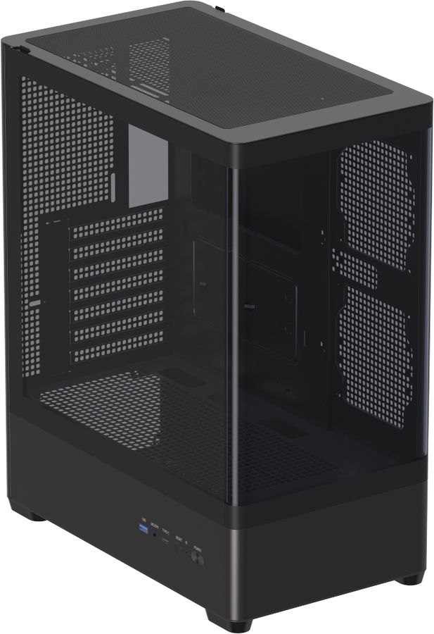 Корпус Accord ACC-R4A черный без БП ATX 7x120mm 1xUSB3.0 audio bott PSU