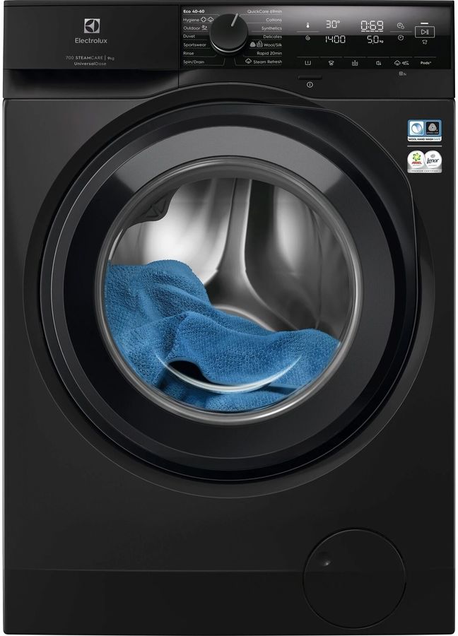 Стиральная машина Electrolux EW7FG4492UDE пан.англ. класс: A загр.фронтальная макс.:9кг черный инвертер