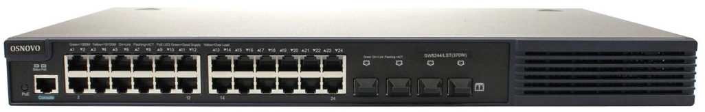 Коммутатор Osnovo SW-8244/LST(370W) (L2+) 28x1Гбит/с 4SFP 24PoE 370W управляемый