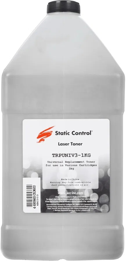 Тонер Static Control TRPUNIV3-1KG черный флакон 1000гр. для принтера Samsung ML1510/ML1610/MLTD101S/MLTD103L