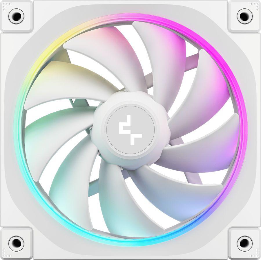 Вентилятор для корпуса Deepcool FL12 Wh ARGB 120х120x25 белый 4-pin 32дБ (R-FL12-WHAPN1-G) Ret