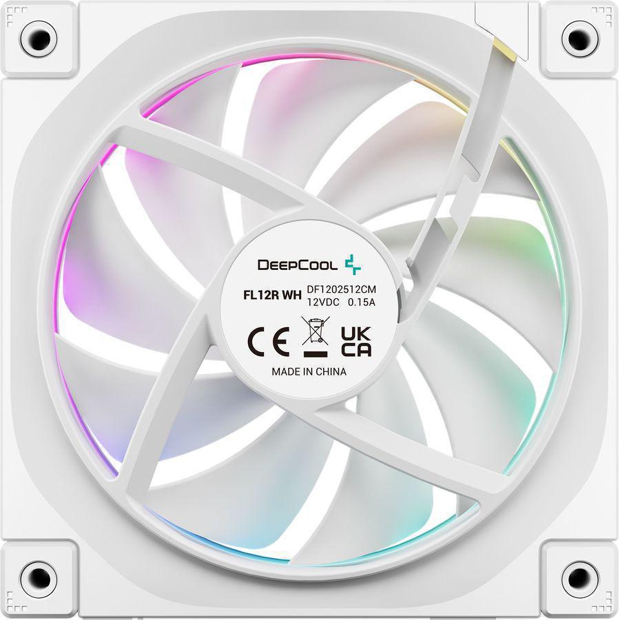 Вентилятор для корпуса Deepcool FL12R Wh Reverse ARGB 120х120x25 белый 4-pin 33.9дБ (R-FL12R-WHAPN1-G) Ret