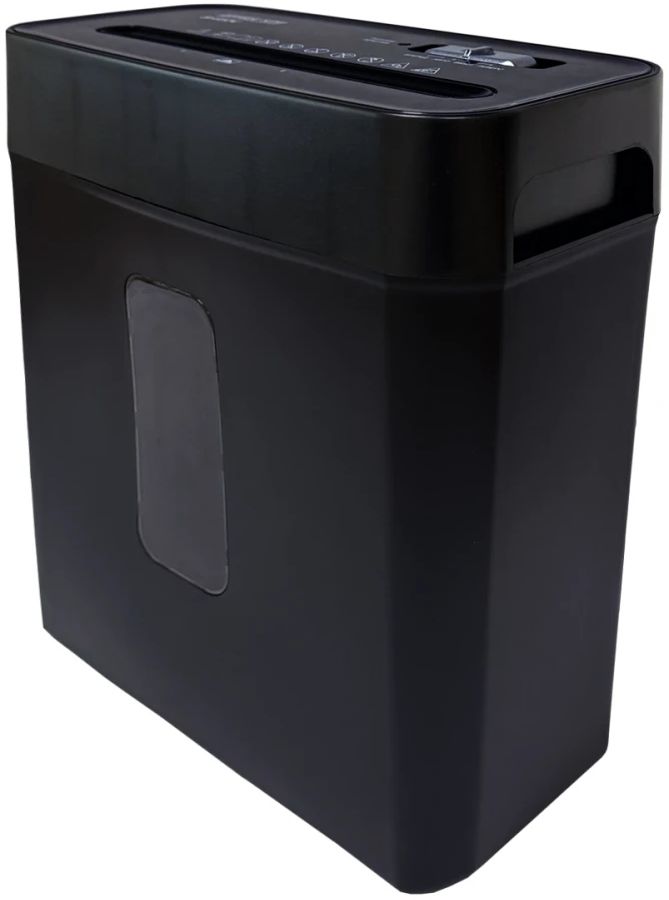Шредер Office Kit S45N 2x13 черный (секр.P-5) фрагменты 6лист. 14лтр. скобы пл.карты