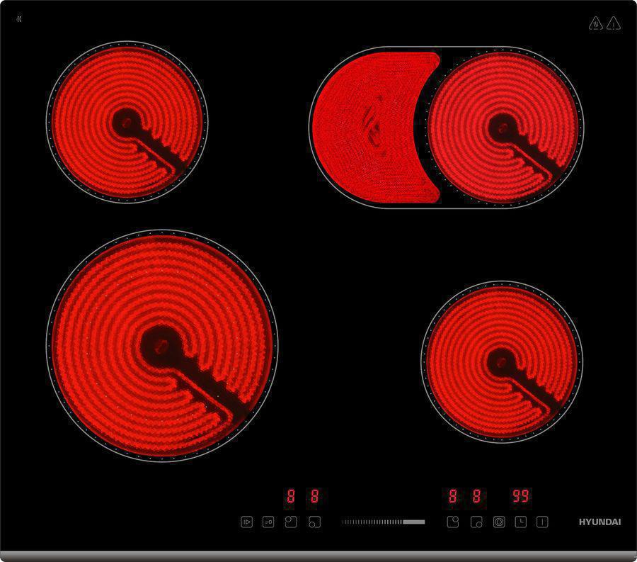 Варочная поверхность Hyundai HHE 6673 BG черный