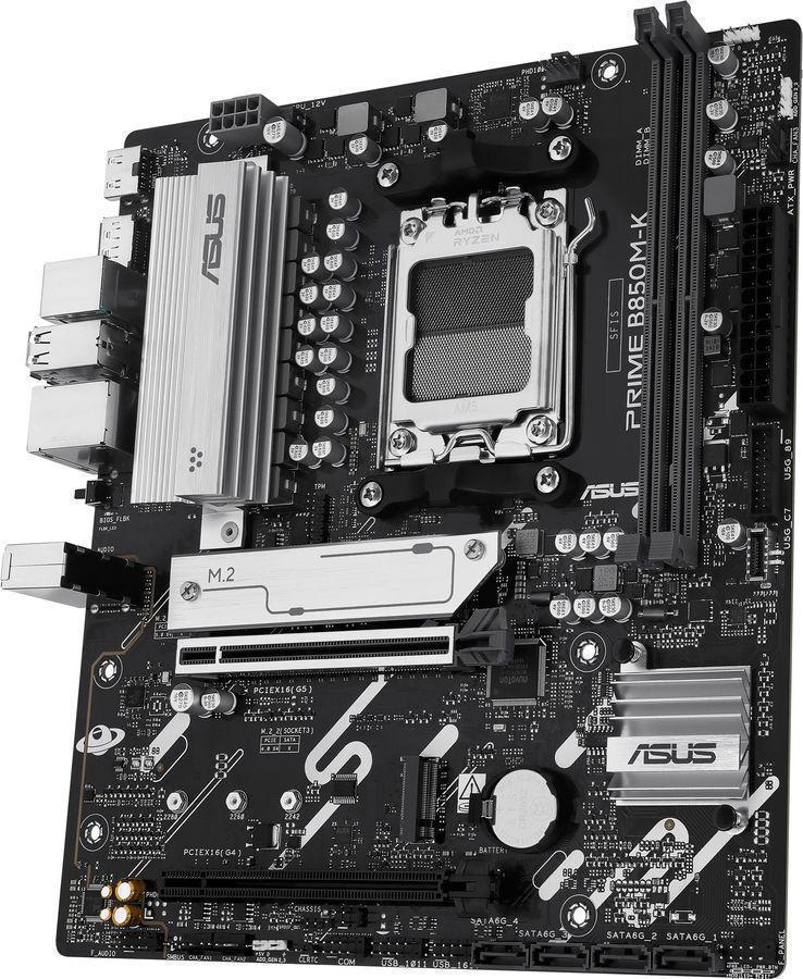Материнская плата Asus PRIME B850M-K Socket AM5 AMD B850 2xDDR5 mATX AC`97 8ch(7.1) 2.5Gg RAID+HDMI+DP