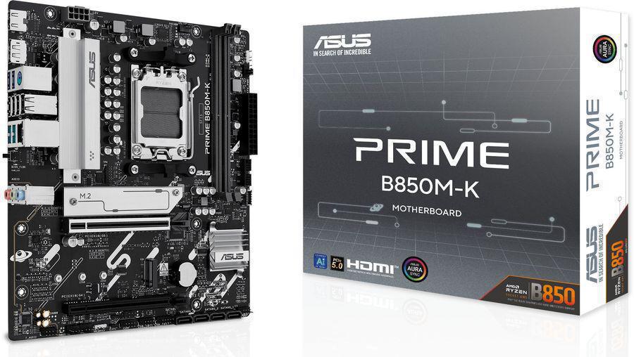 Материнская плата Asus PRIME B850M-K Socket AM5 AMD B850 2xDDR5 mATX AC`97 8ch(7.1) 2.5Gg RAID+HDMI+DP