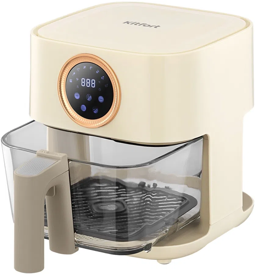 Аэрогриль Kitfort КТ-2258 4л 1400Вт бежевый/золотистый