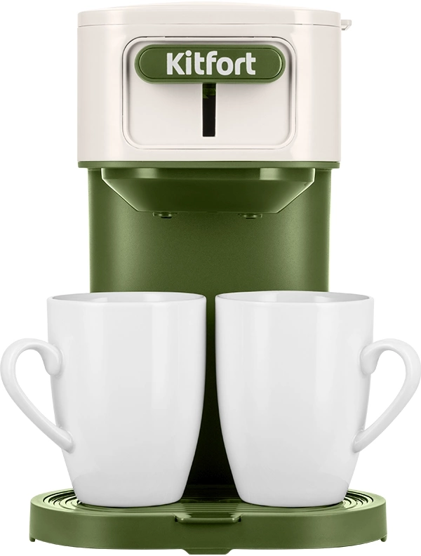 Кофеварка капельная Kitfort КТ-7618 500Вт зеленый/белый