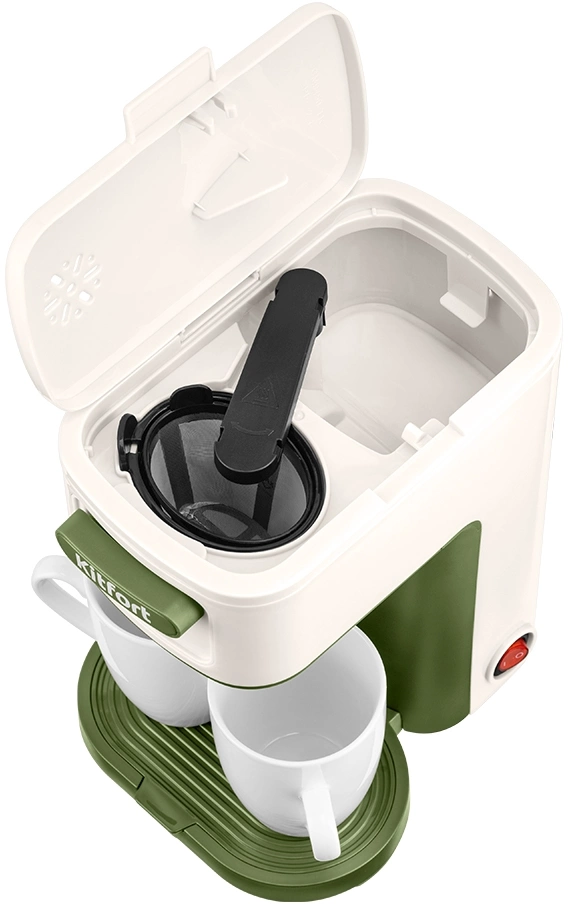 Кофеварка капельная Kitfort КТ-7618 500Вт зеленый/белый