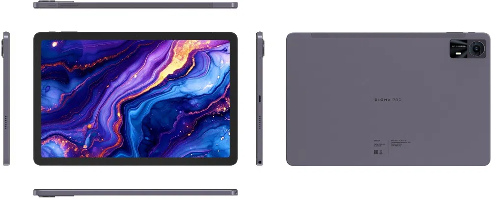 Планшет Digma Pro Zenith II T620 (1.8) 8C RAM6Gb ROM128Gb 11" IPS 1920x1200 4G Android 15 графит 13Mpix 5Mpix BT WiFi microSD 1Tb 8000mAh 298hrs