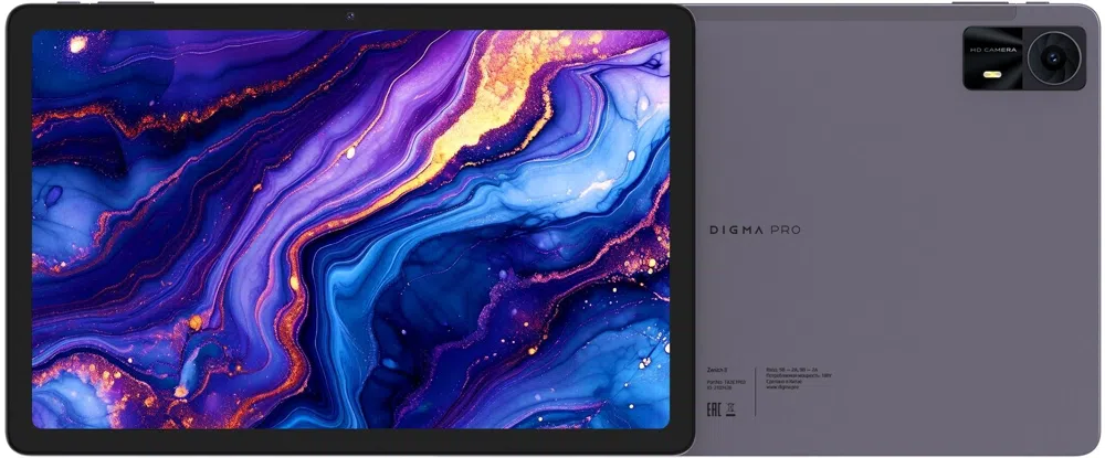 Планшет Digma Pro Zenith II T620 (1.8) 8C RAM8Gb ROM128Gb 11" IPS 1920x1200 4G Android 15 графит 13Mpix 5Mpix BT WiFi microSD 1Tb 8000mAh 298hrs