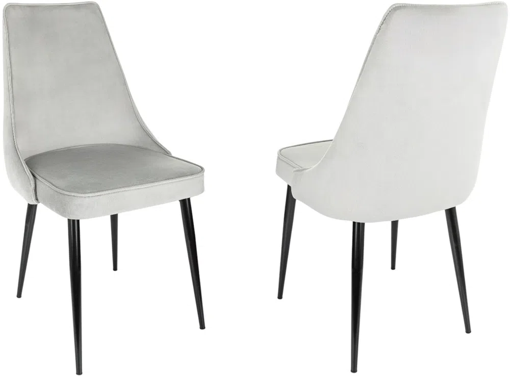 Стул для дома Бюрократ CH-K4_2 комплект 2шт св.серый Holland 09 металл черный на ножках (CH-K4_1/HL09_2)