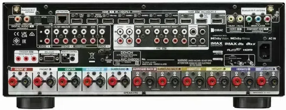Ресивер AV Denon AVC-X4800H 9.4 черный
