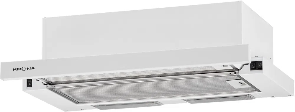 Вытяжка встраиваемая Krona Kamilla ECO 600 W белый управление: кнопочное (1 мотор)