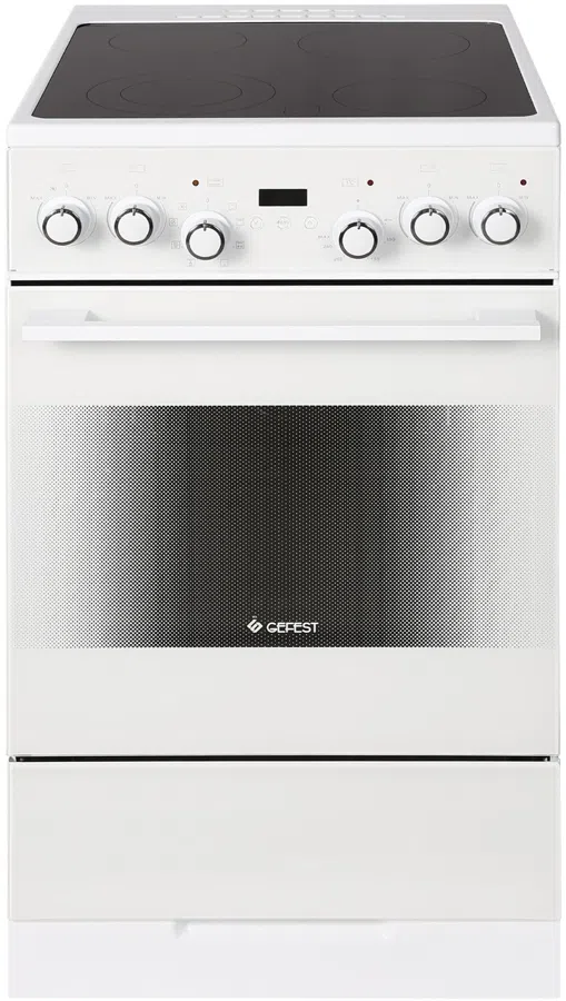 Плита Электрическая Gefest ЭП Н Д 5560-03 0040 белый/черный стеклокерамика (без крышки)