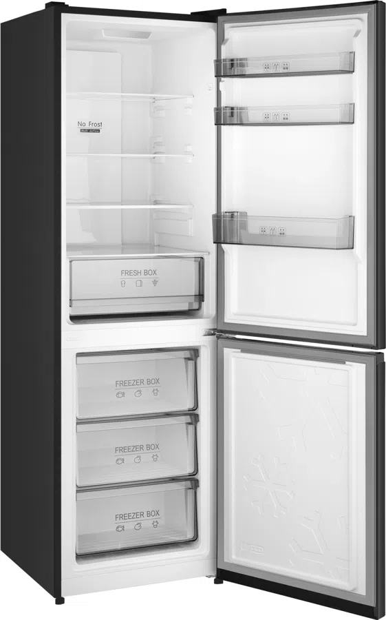 Холодильник Weissgauff WRK 185 Total NoFrost Inverter Black 2-хкамерн. черный инвертер